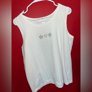 Josephine Chaus White Tank Top with Star Detail